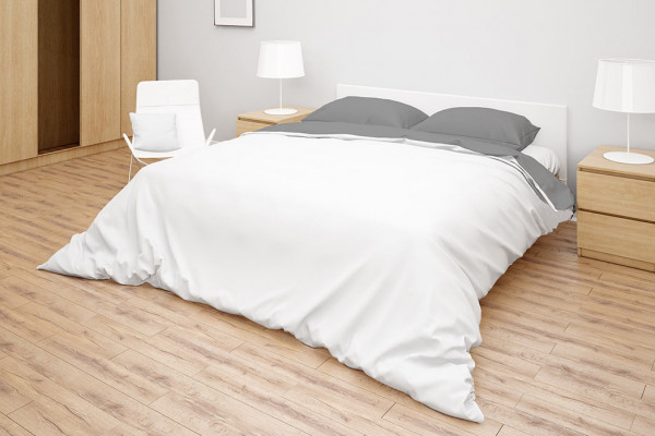 Комплект білизни Simple колір White - Light Grey, розмір Семейный