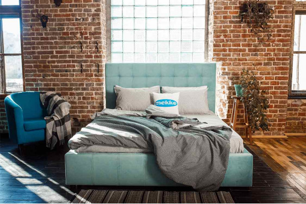 М'яке ліжко Mekko Angela (Анджела), розмір 90x190 см, Акційна тканина