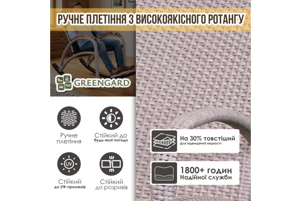 Крісло-гойдалка "Козак" К-500 Ізраїль бежевий