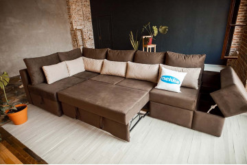 Ортопедичний диван Chester II (Честер 2) + пуф, тип матраца Bonel Standart Hard Plus, II категорія тканини