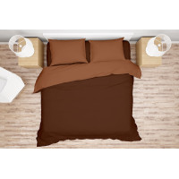 Комплект білизни Simple колір Brown - Mahogany, розмір Сімейний