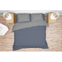 Комплект білизни Simple колір Monument - Light Grey, розмір Сімейний