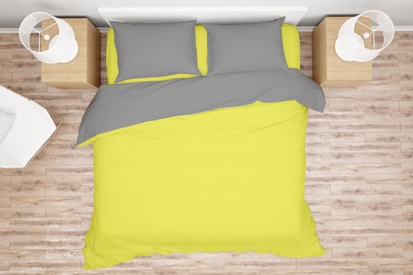 Комплект білизни Simple колір Sunny Lime - Light Grey, розмір Двоспальний Комплект білизни Simple колір Sunny Lime - Light Grey, розмір Двоспальний