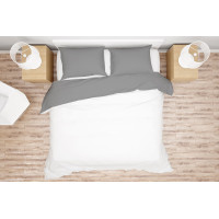 Комплект білизни Simple колір White - Light Grey, розмір Семейный