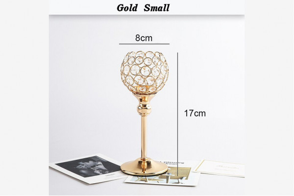 Кришталевий підсвічник Crystal Candle S-Gold (Розпродаж) Кришталевий підсвічник Crystal Candle S-Gold (Розпродаж)