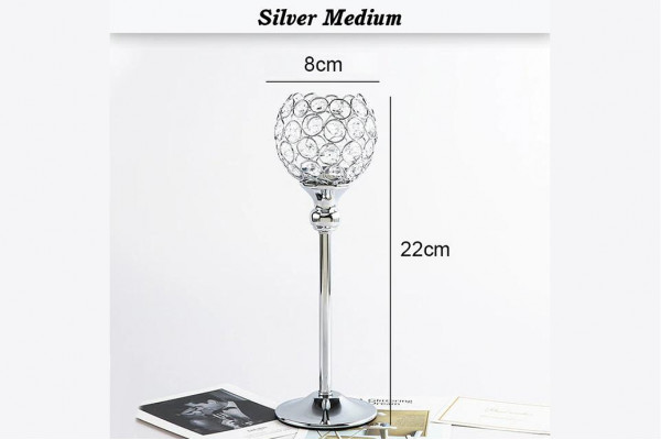 Кришталевий підсвічник Crystal Candle M-Silver (Розпродаж)
