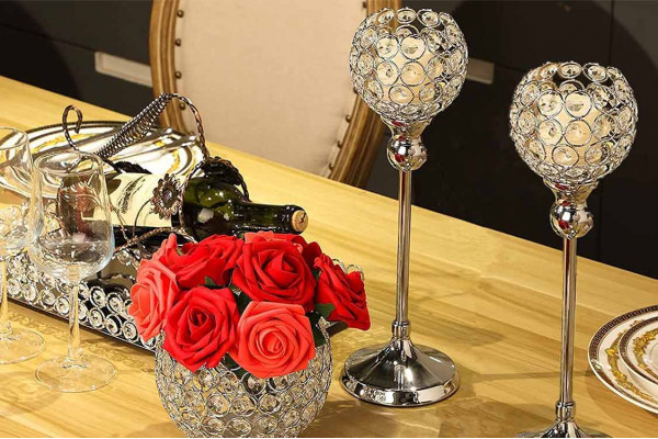 Кришталевий підсвічник Crystal Candle M-Silver (Розпродаж)