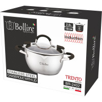 Каструля зі зливом TRENTO BOLLIRE 18 см 2 л
