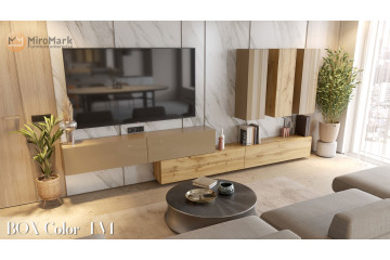 Box Color Дуб Вотан / Глянець Глиняний Сірий