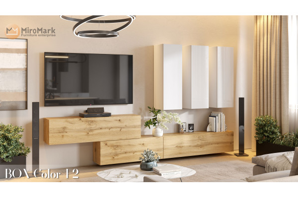 Box Color Дуб Вотан / Глянець Глиняний Сірий Box Color Дуб Вотан / Глянець Глиняний Сірий