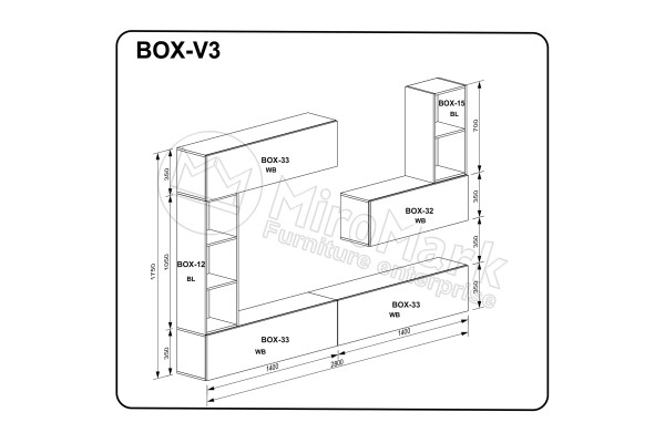 Вітальний набір BOX V3 (BOX-15 1шт, BOX-12 1шт, BOX-32 1шт, BOX-33 3шт)