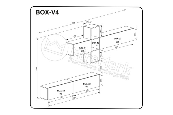 Вітальний набір BOX V4 (BOX-12 1шт, BOX-31 1шт, BOX-32 2шт, BOX-33 1шт)