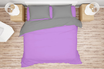 Комплект білизни Simple колір Lavander Harb - Light Grey