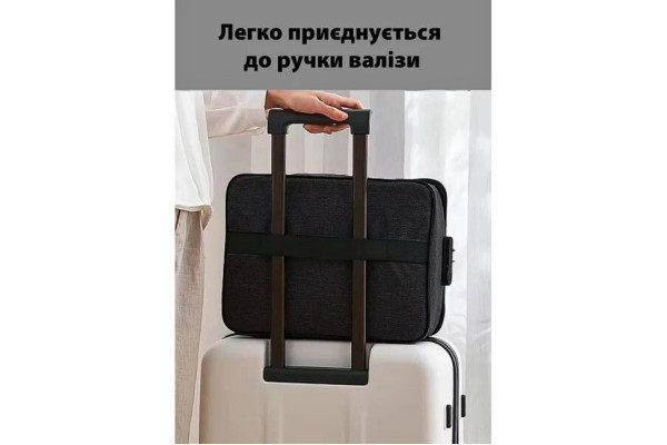 Сумка-органайзер для документів із кодовим замком чорна LoveYouHome