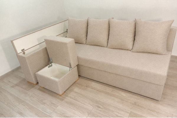 Ортопедичний кутовий диван Mekko Cube (Куб), тип матраца Pocket Spring Cocos, II категорія тканини (Розпродаж)