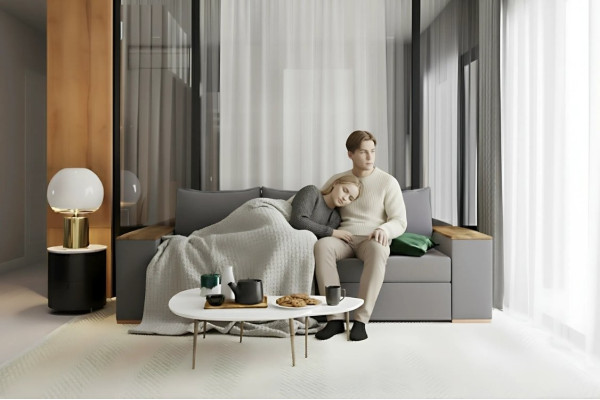 Ортопедичний диван Mekko Elite Comfort (Еліт Комфорт), тип матраца Light, Акційна тканина