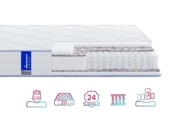 Матрац Highfoam Obeliks Dion, розмір 80x190 см