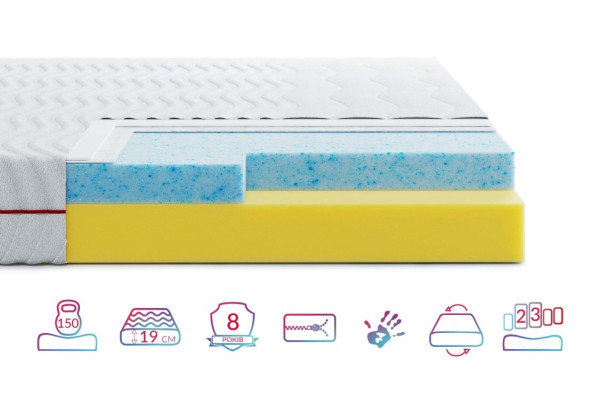 Матрац Highfoam Noble Aurum Space, розмір 80х190 см