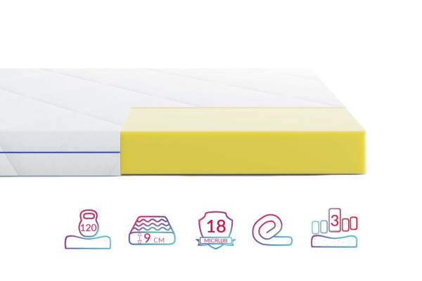 Матрац Highfoam Largo Slim, розмір 90х200 см (Розпродаж)